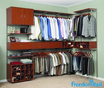 FreedomRail Cherry Double Hang Closet