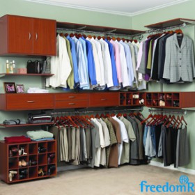 FreedomRail Cherry Double Hang Closet